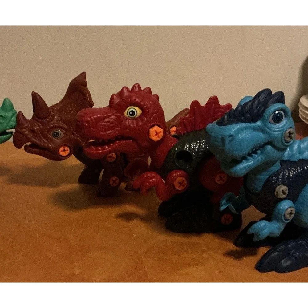 Take Part Stem‎ Building Dinosaurs With Power Drill And Screwdrivers, Lot Of 7